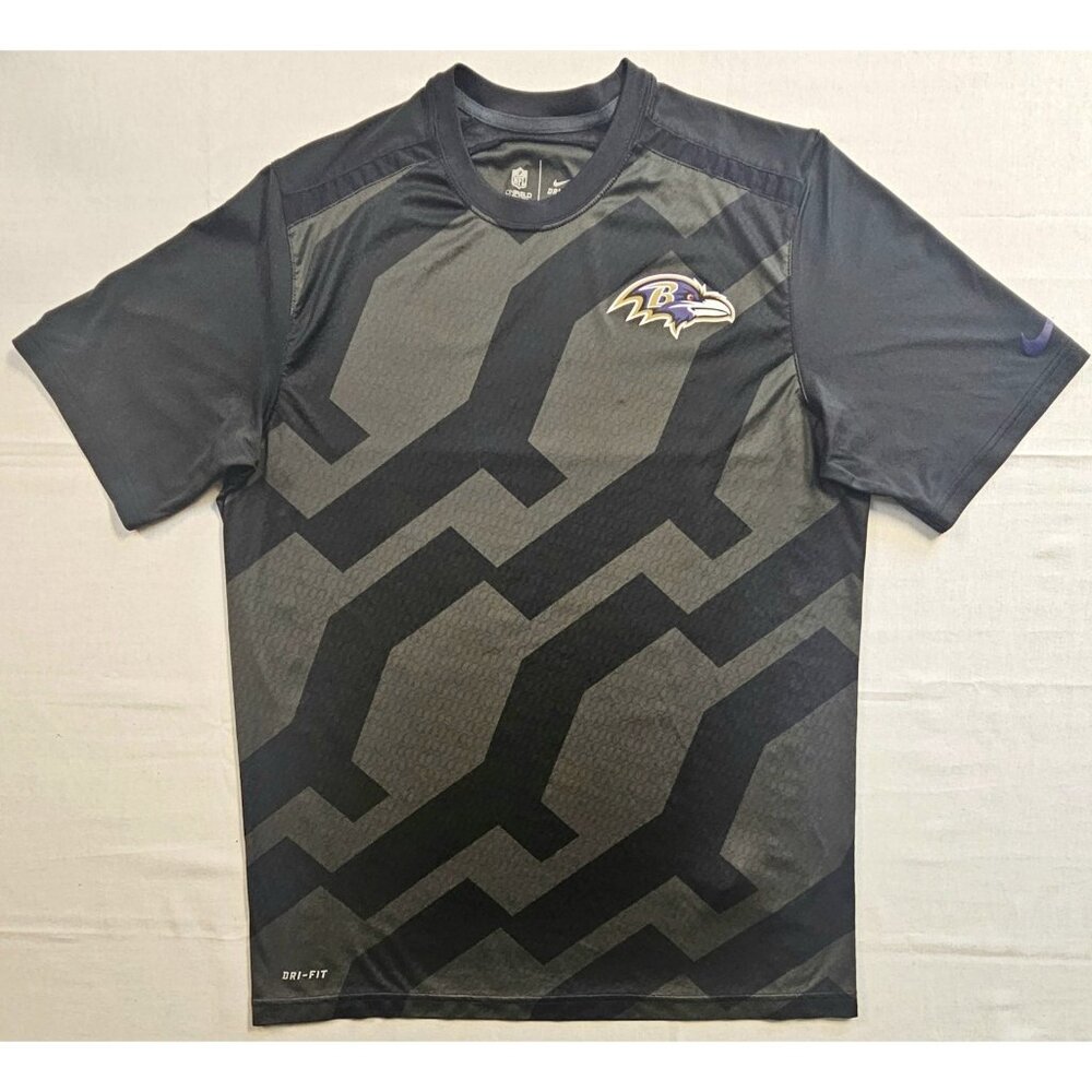 Nike Baltimore Ravens On Field Apparel Dri-Fit Performance Black T-Shirt Medium